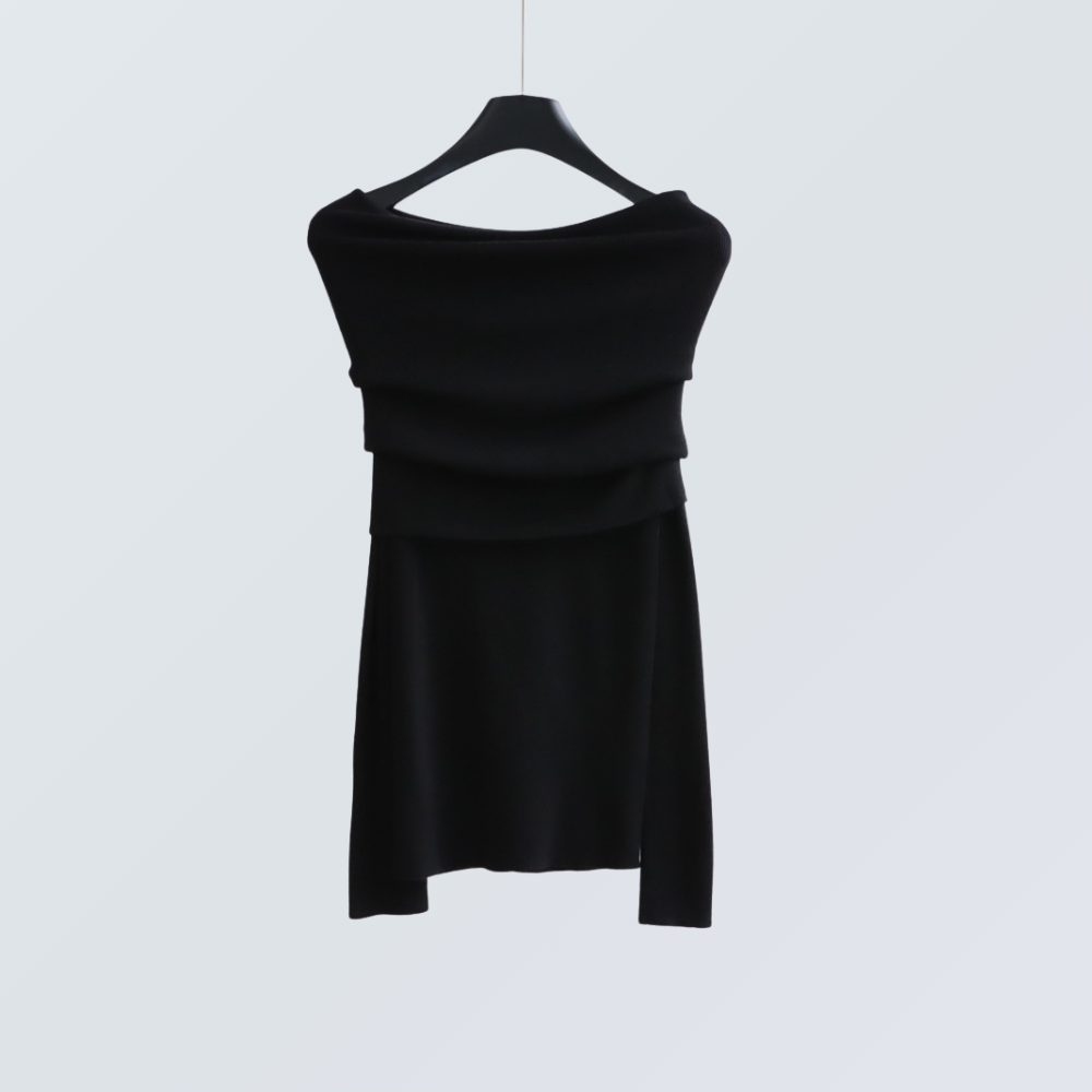 Off-Shoulder Wool-Blend Knit Top | 7 Colors