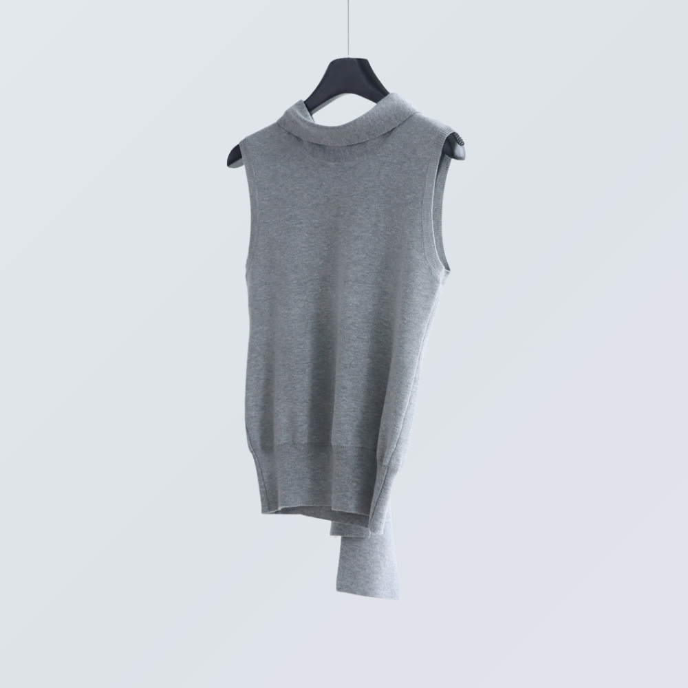 Wool Blend Tie-Neck Sleeveless Knit Top | 6 Colors