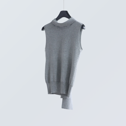 Wool Blend Tie-Neck Sleeveless Knit Top | 6 Colors