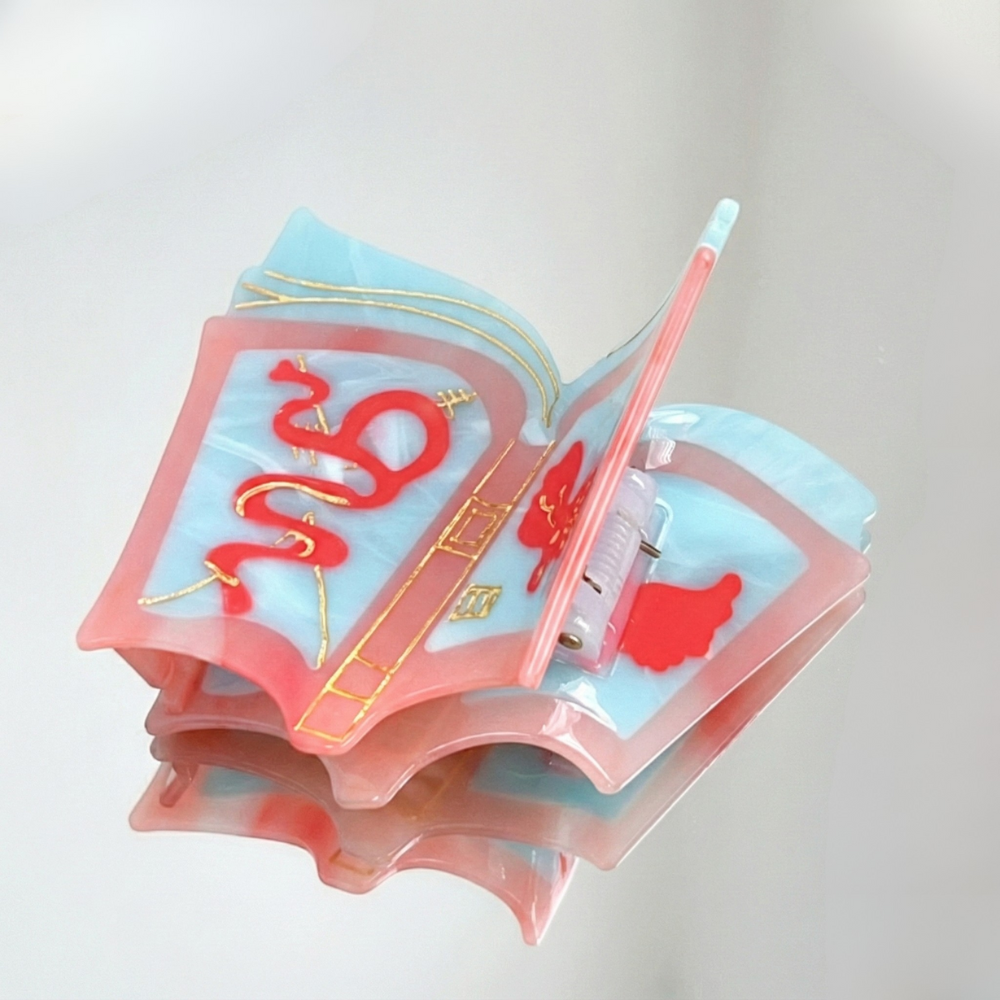 Magic Spellbook Hair Claw