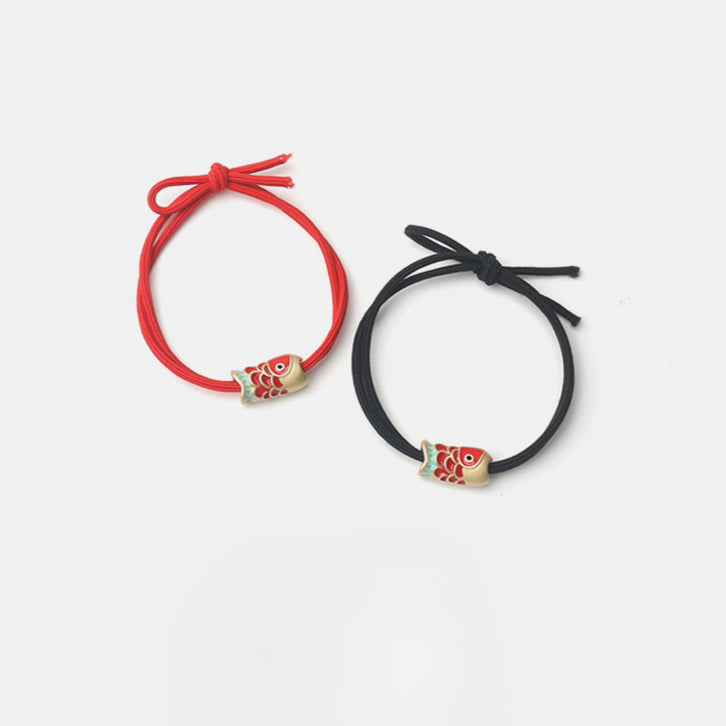 Red carp lucky bracelet hair tie