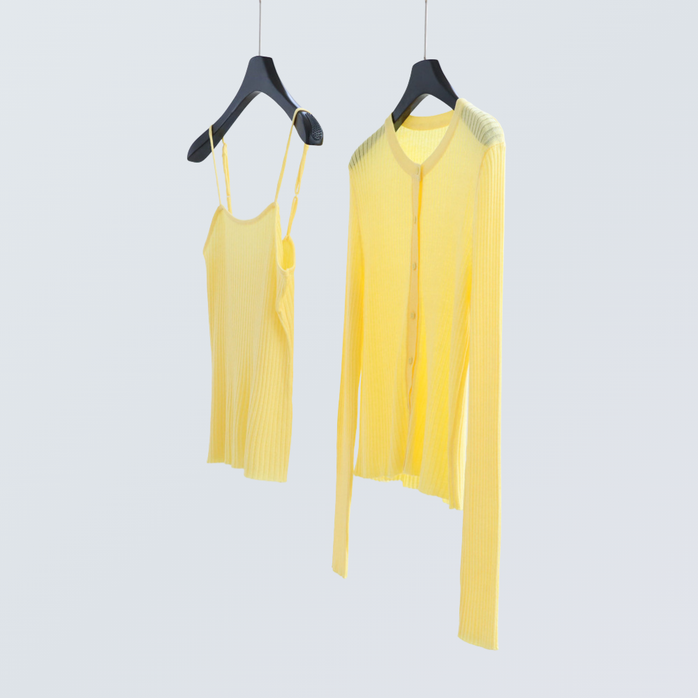 Two-Piece Knit Cardigan & Cami Set | 8 Colors