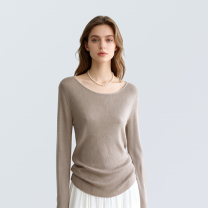 Boat Neck Wool-Blend Knit Top | 9 Colors