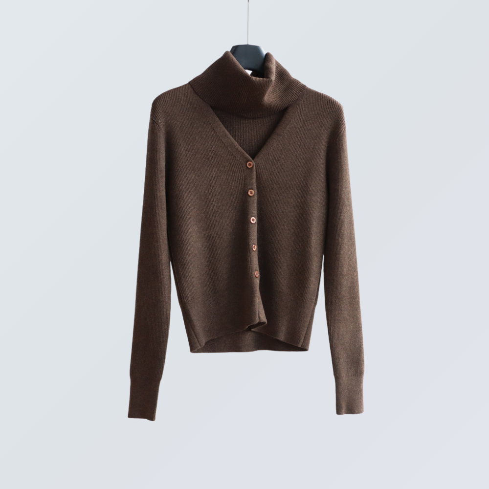 Detachable Collar Wool-Blend Cardigan | 5 Colors