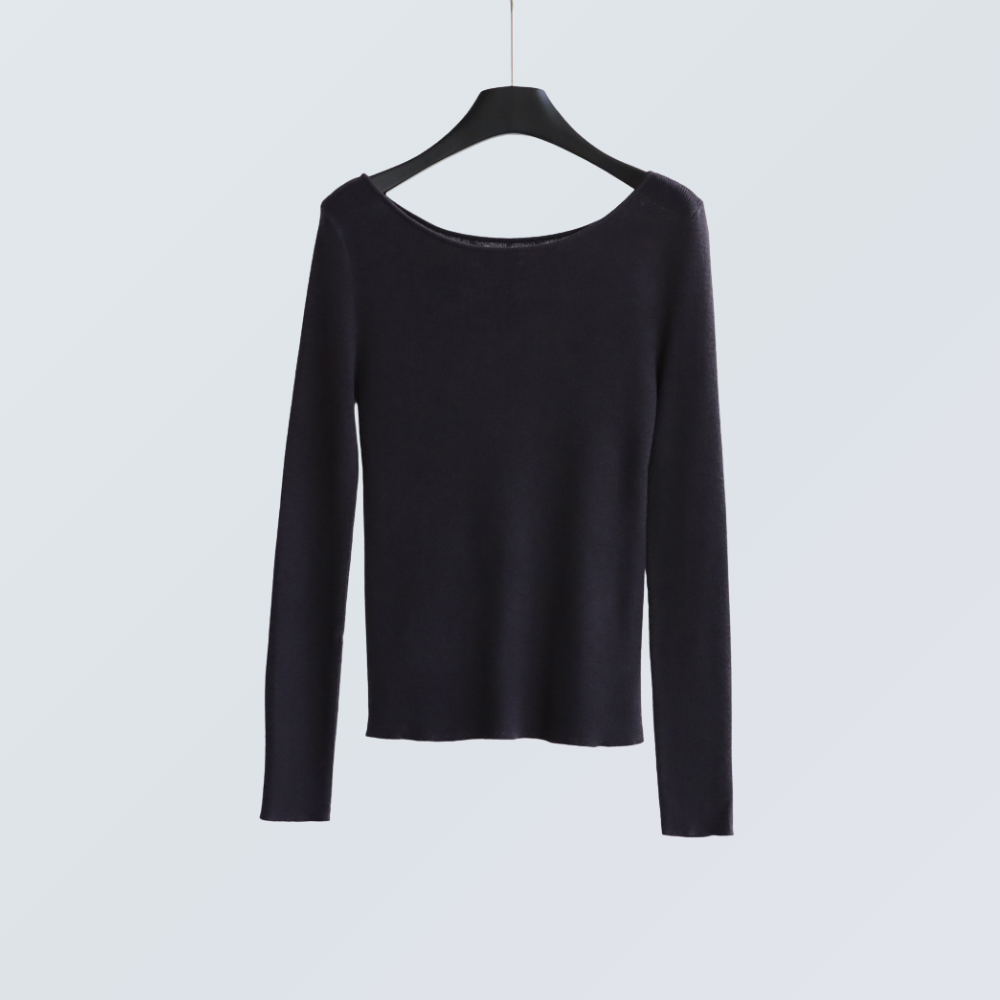 Boat Neck Wool-Blend Knit Top | 9 Colors