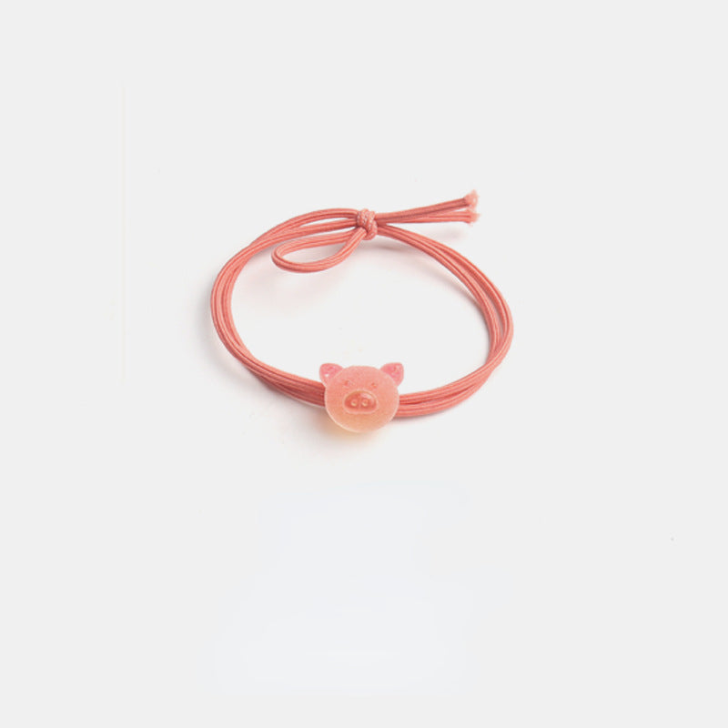 Elastic cute soft candy double strand hair tie