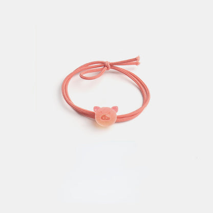 Elastic cute soft candy double strand hair tie