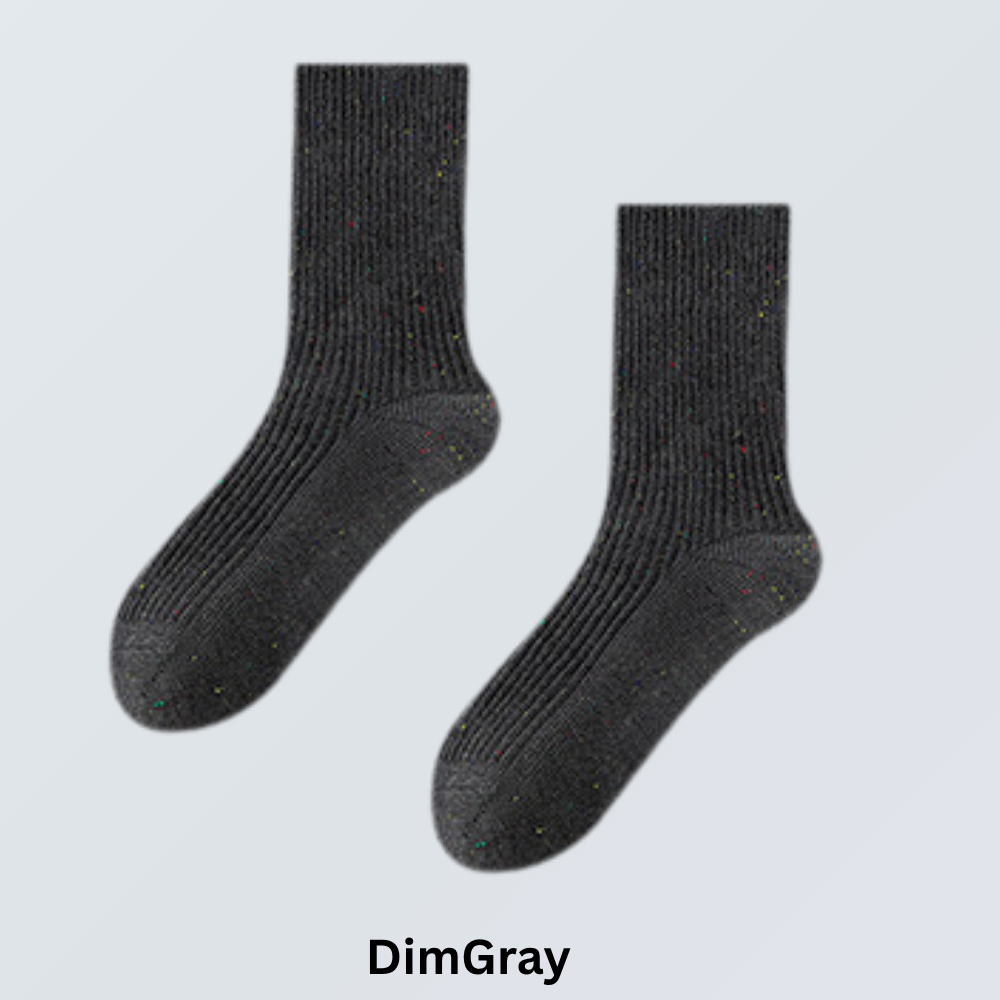 5-Pair Cotton Speckled Mid Socks