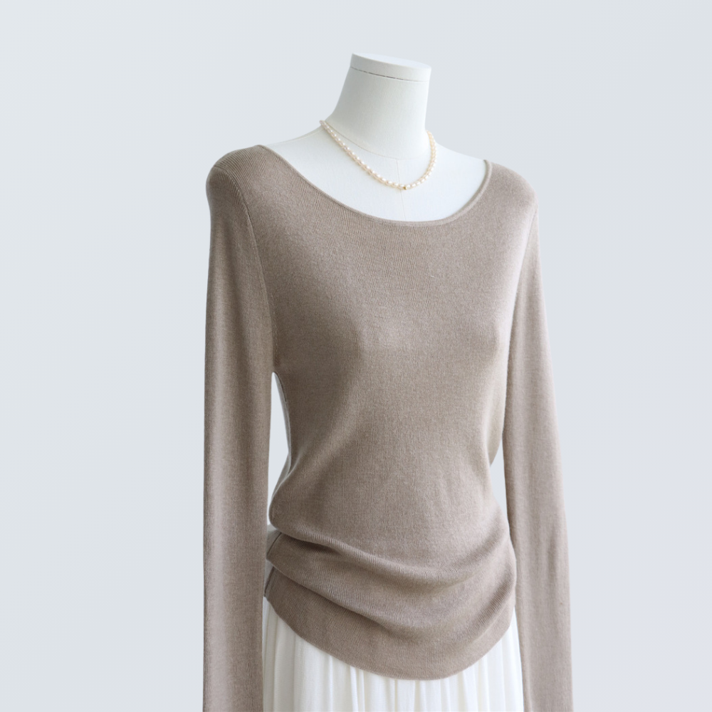 Boat Neck Wool-Blend Knit Top | 9 Colors