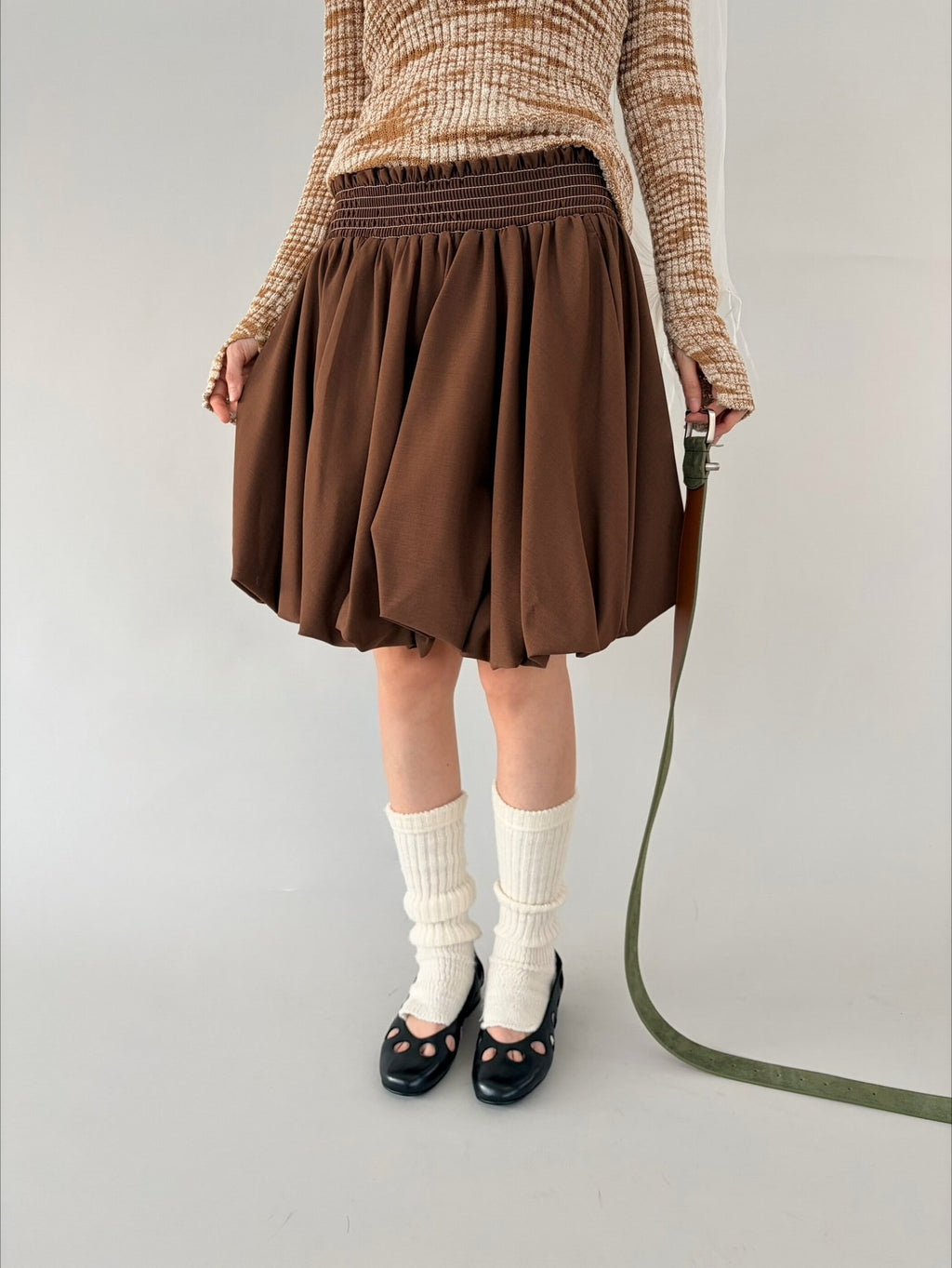 Ovina Bubble Hem Mini Skirt
