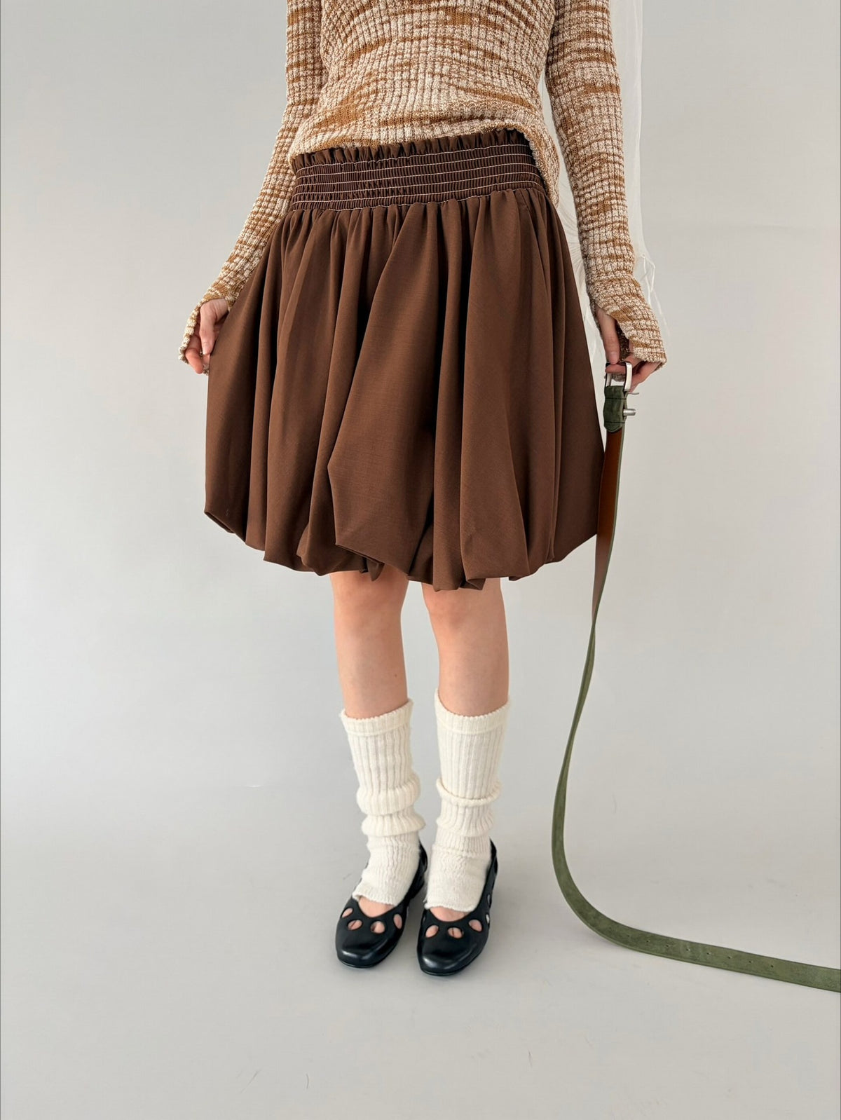 Ovina Bubble Hem Mini Skirt
