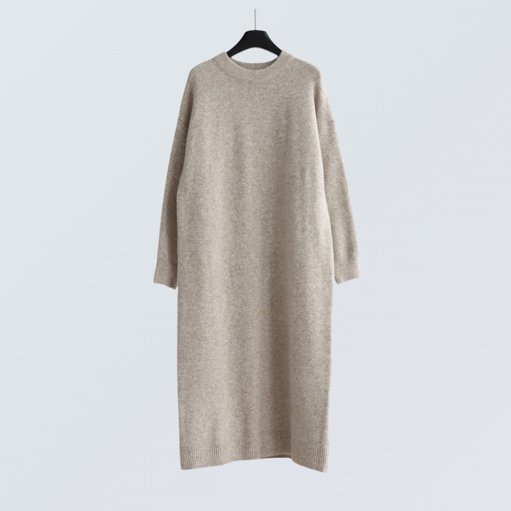 Round Neck Viscose-Blend Knit Maxi Dress | 4 Colors