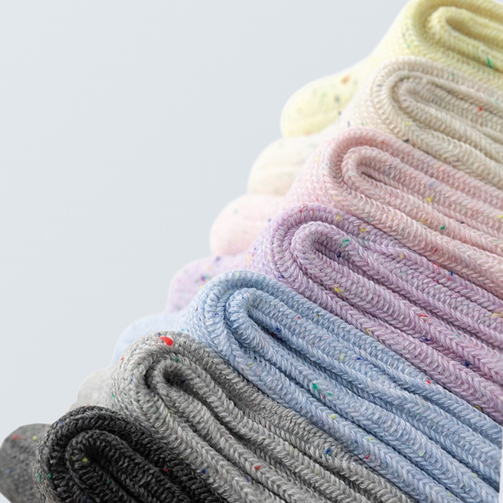 5-Pair Cotton Speckled Mid Socks