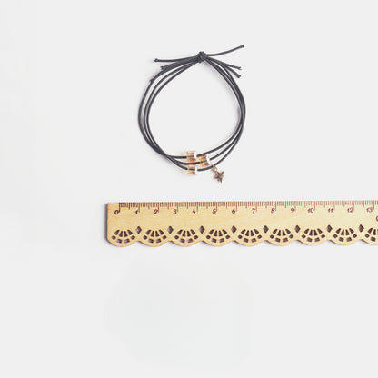 Starry sky three strand hair tie