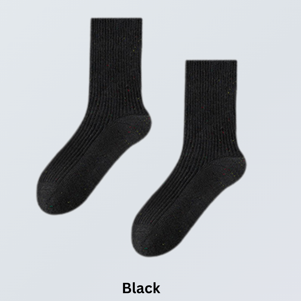 5-Pair Cotton Speckled Mid Socks