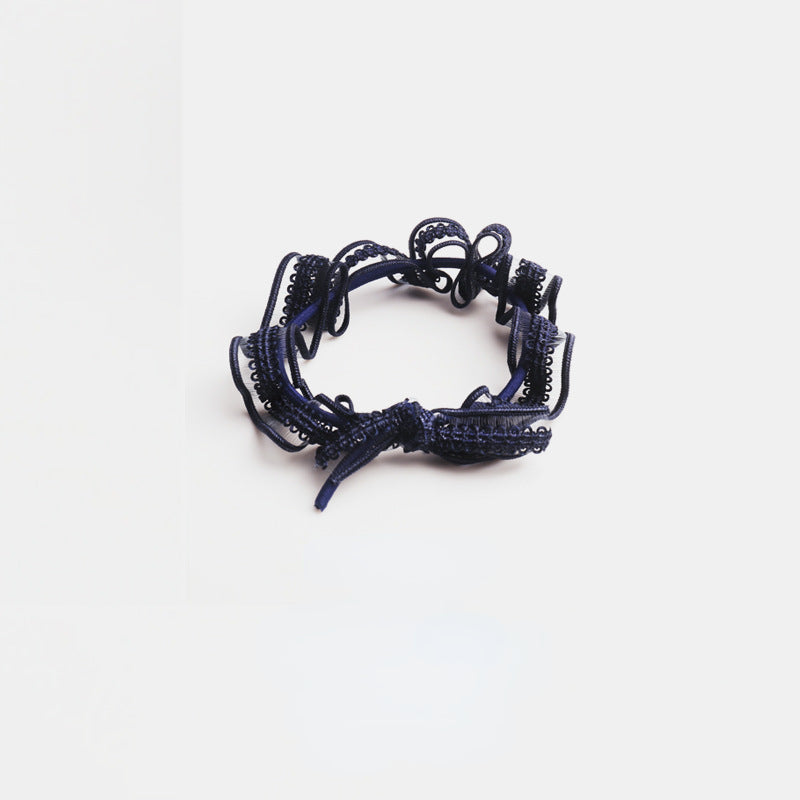 Elastic lace edge hair tie