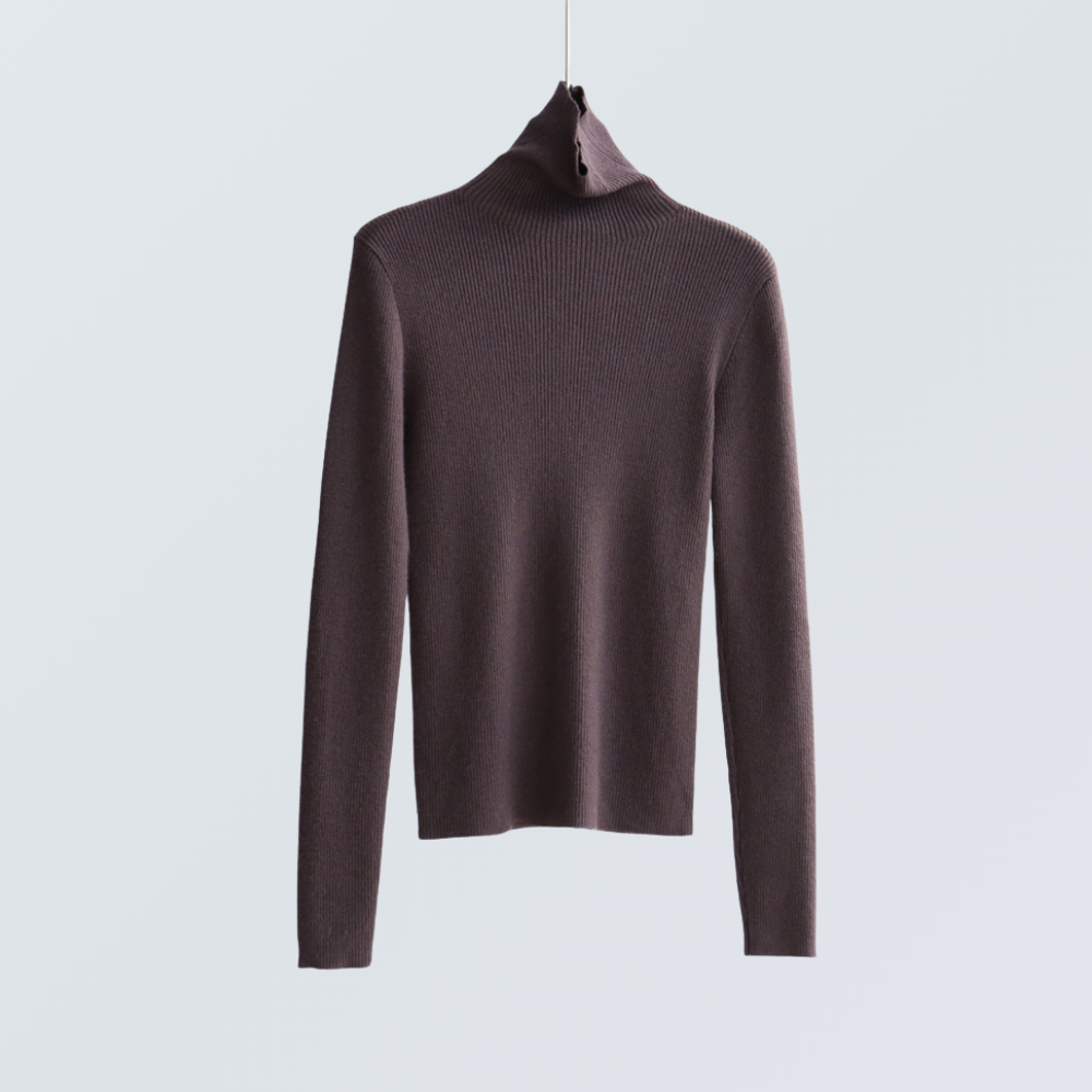 Thick Ribbed Wool Turtleneck Knit Top | 9 Colors
