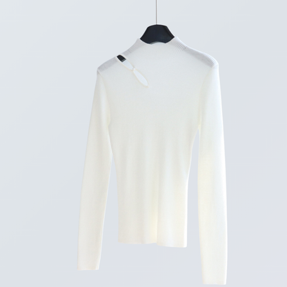 Keyhole Wool-Blend Knit Top | 8 Colors