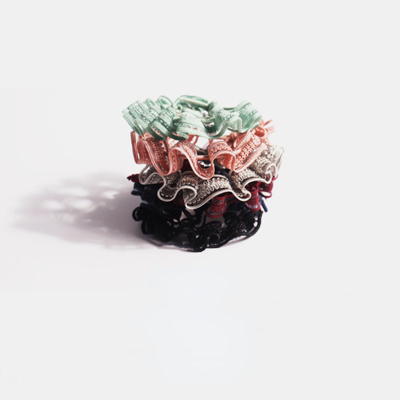 Elastic lace edge hair tie