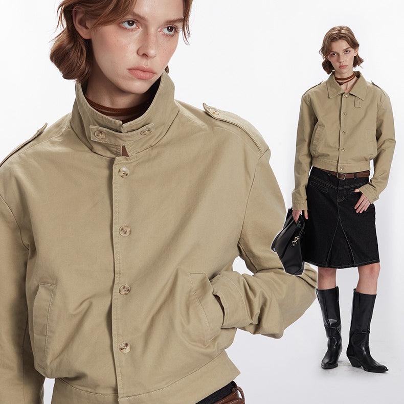 Cropped short jacket | 2 color