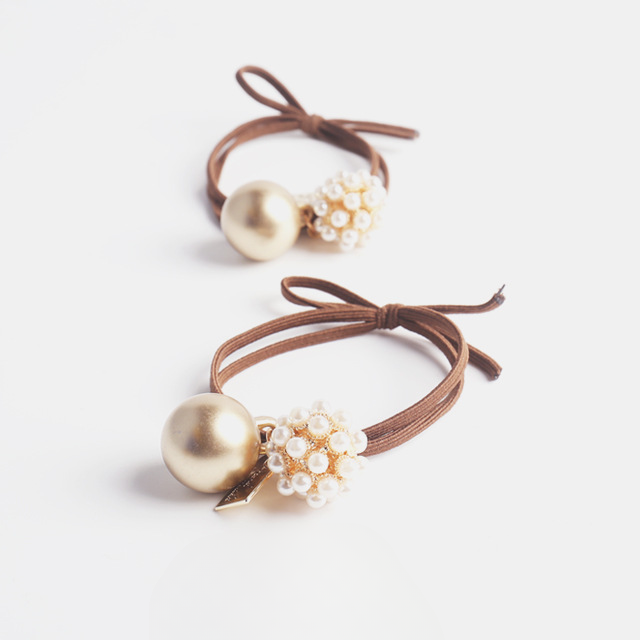 Pearl alloy elastic hair loop