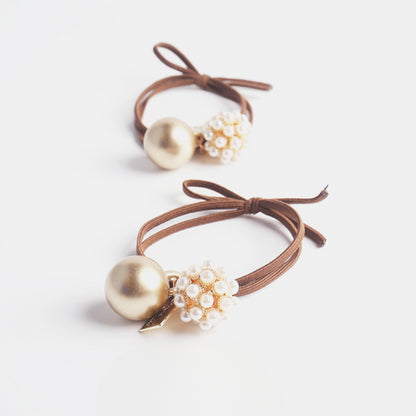 Pearl alloy elastic hair loop