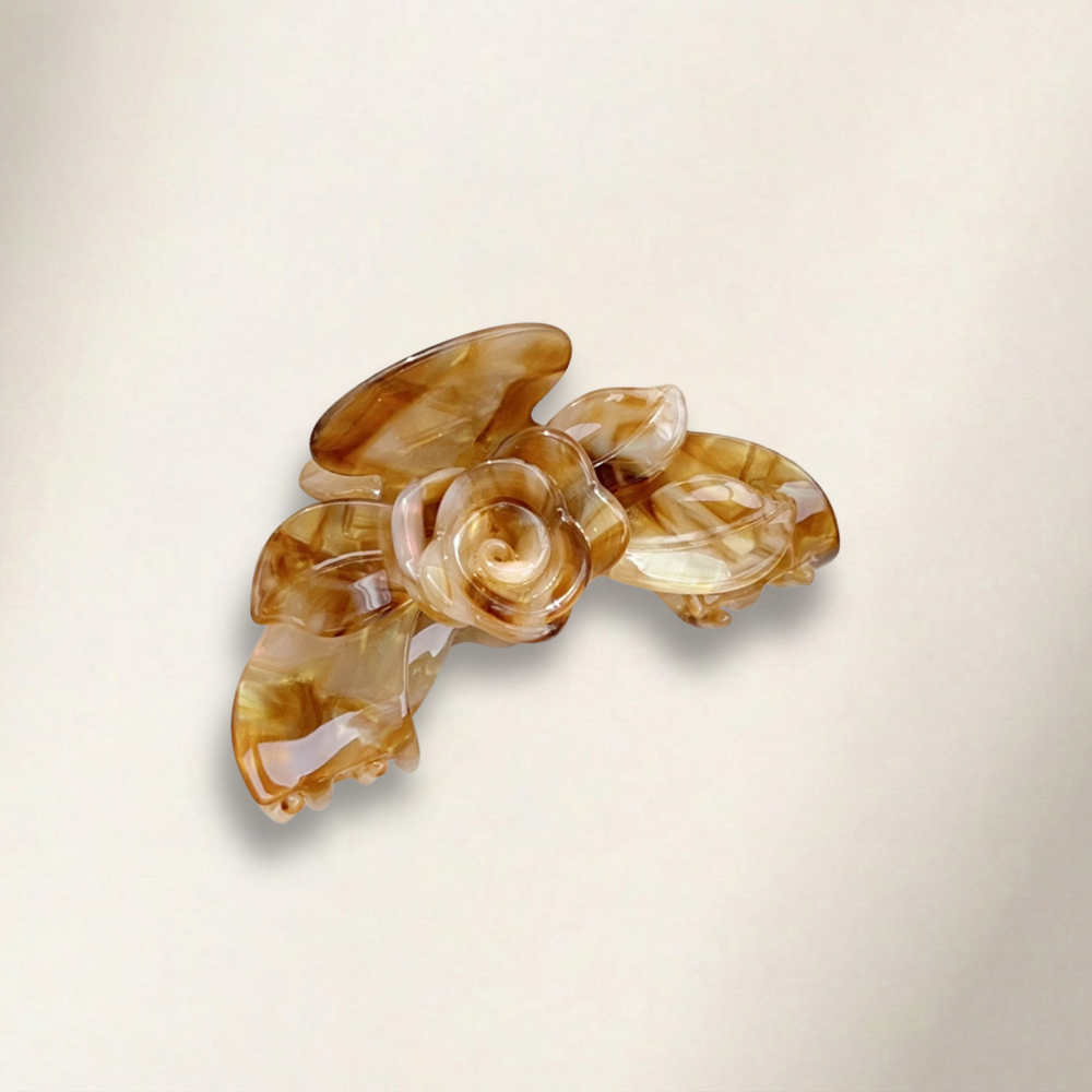 Acrylic Rose Hair Claw