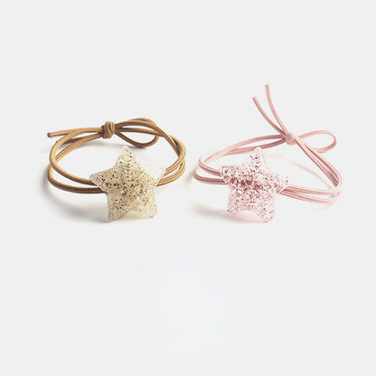 Cracked star decorated hair tie