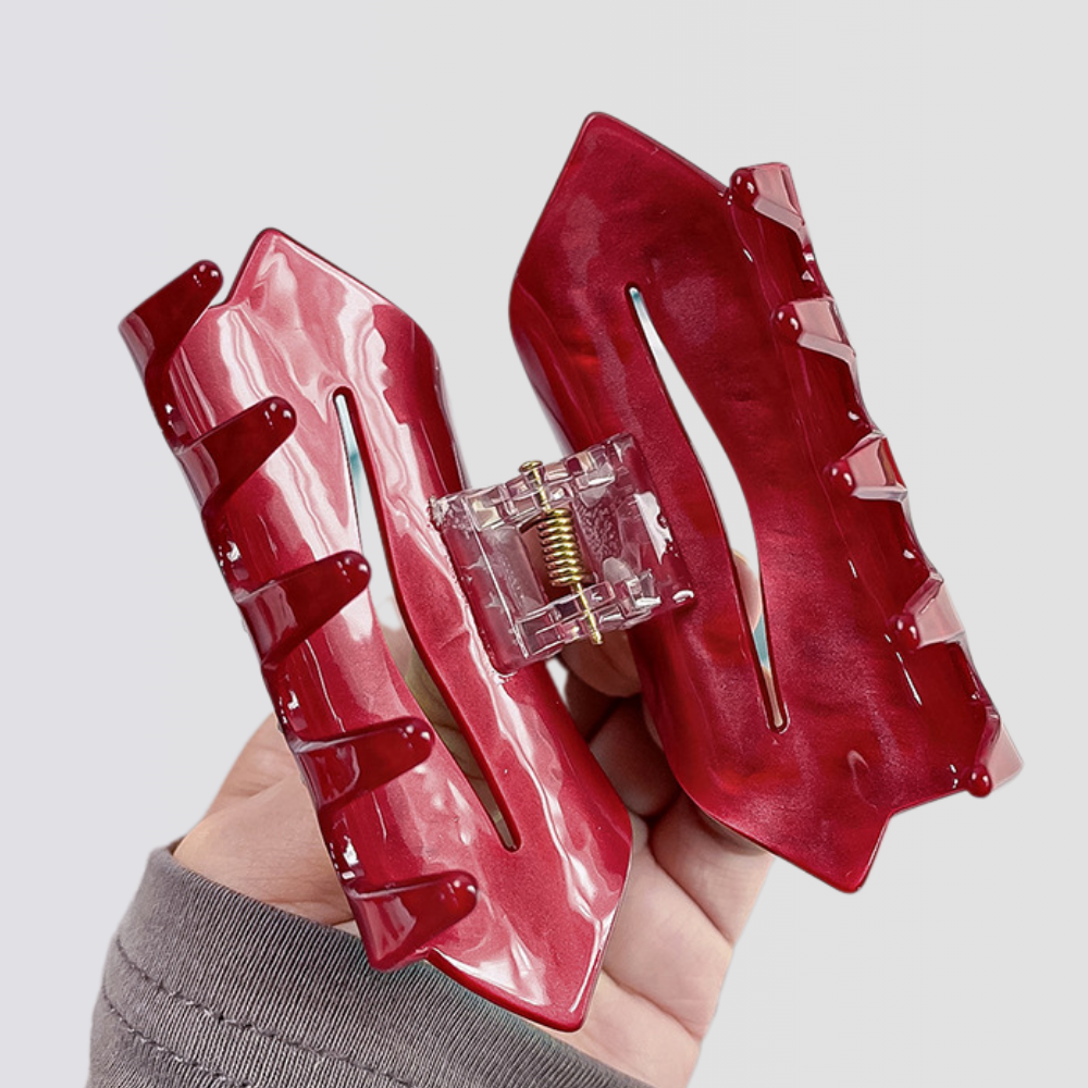 Rhinestone Heart Hair Claw Clip | Small