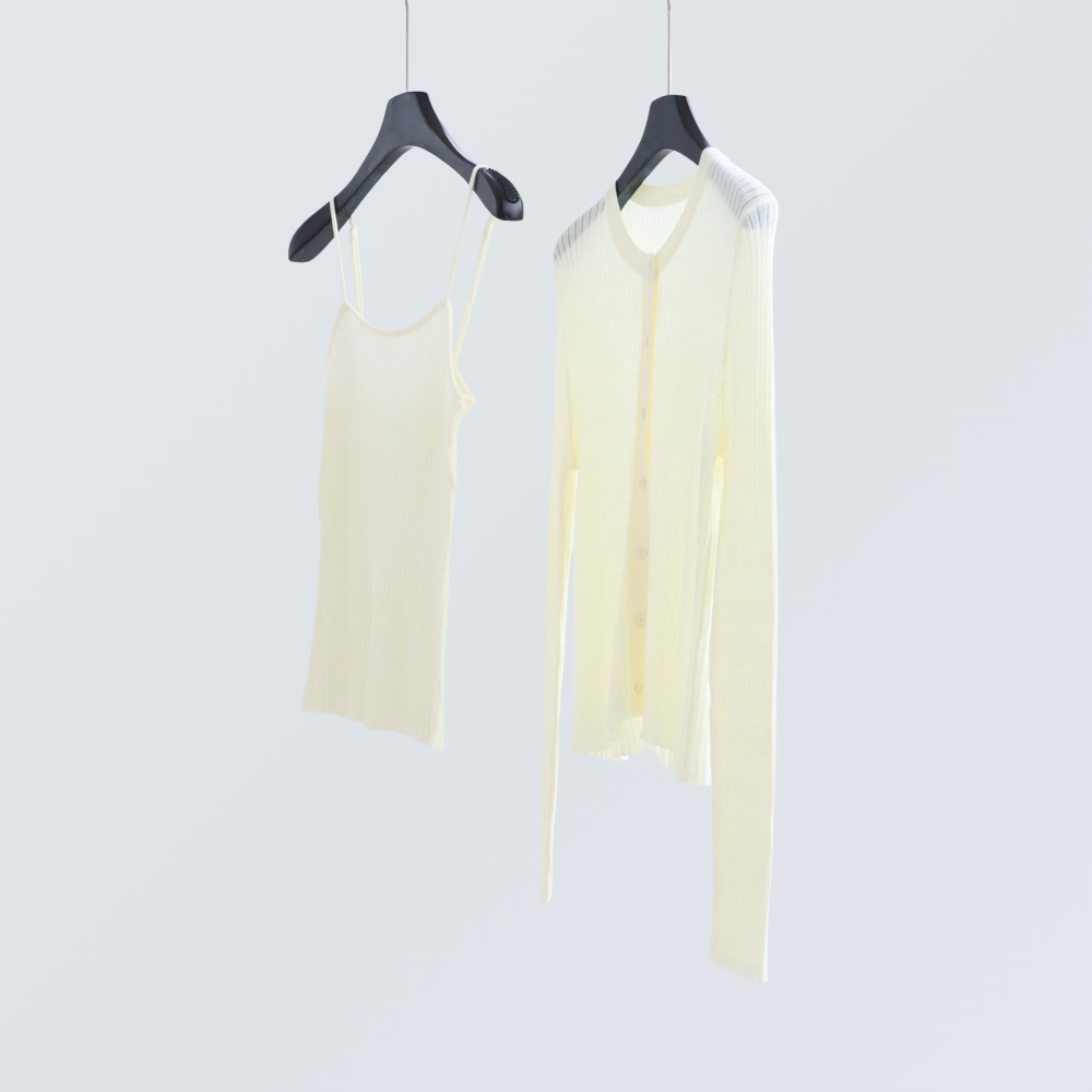 Two-Piece Knit Cardigan & Cami Set | 8 Colors