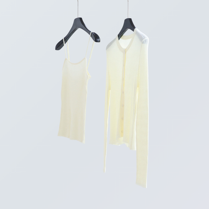 Two-Piece Knit Cardigan & Cami Set | 8 Colors