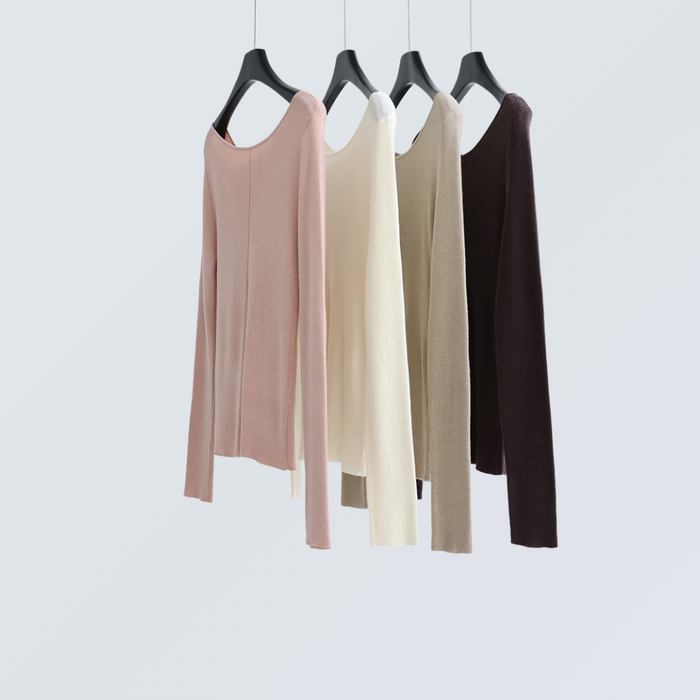 Boat Neck Wool-Blend Knit Top | 9 Colors