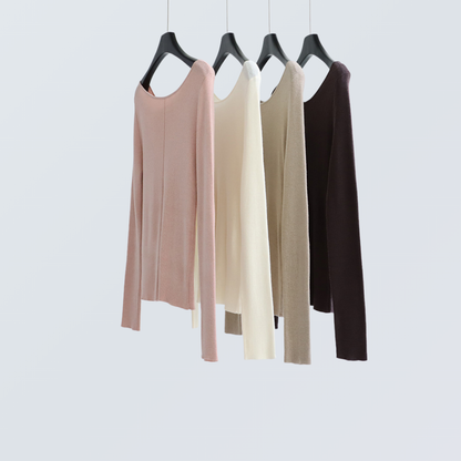 Boat Neck Wool-Blend Knit Top | 9 Colors