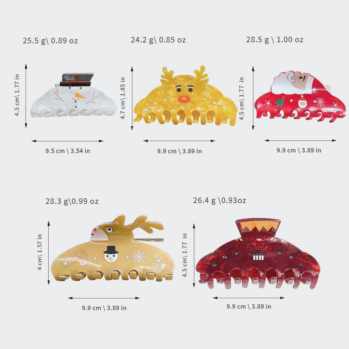 Christmas Holiday Hair Claw