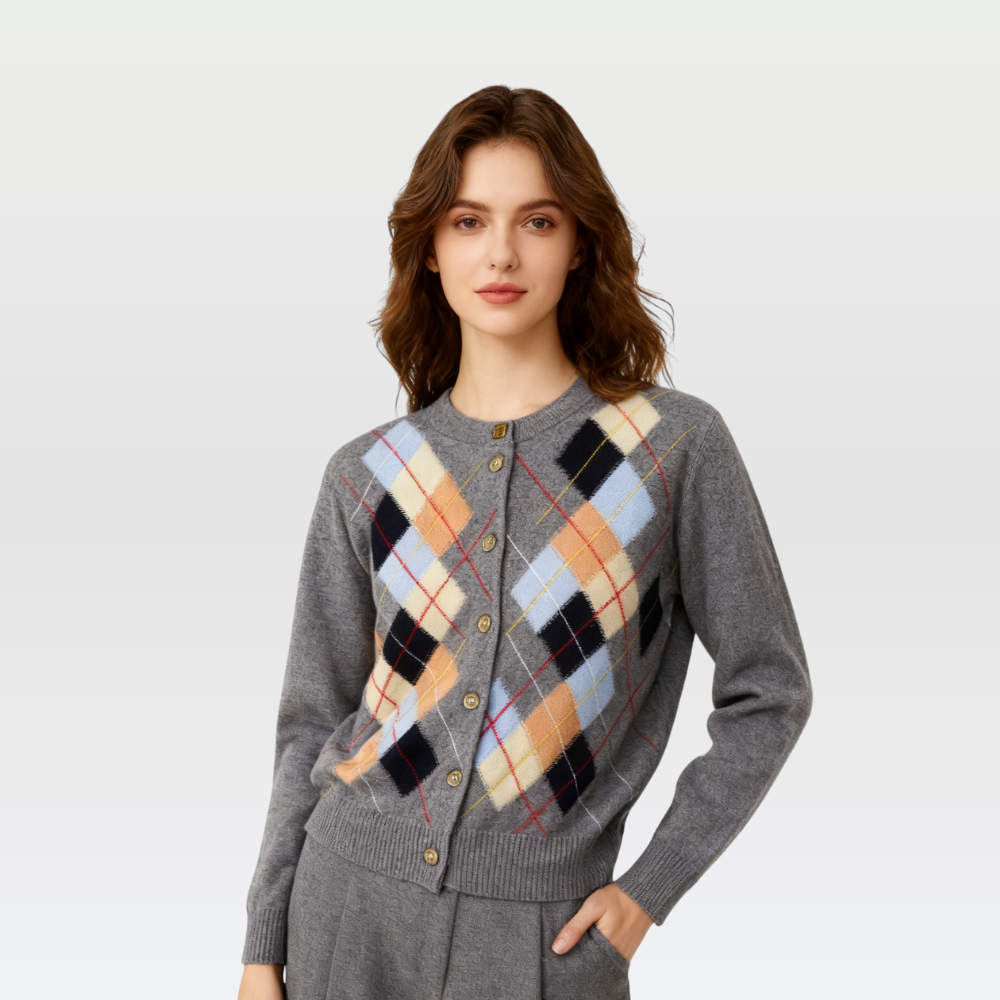 Heritage Wool Argyle Cardigan