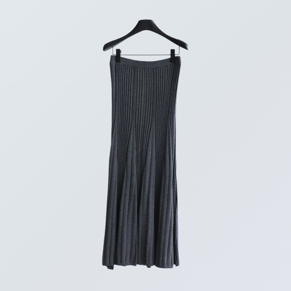 Ribbed Knit Wool Blend A-Line Dress| 7 Colors