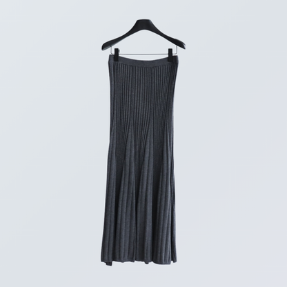 Ribbed Knit Wool Blend A-Line Dress| 7 Colors