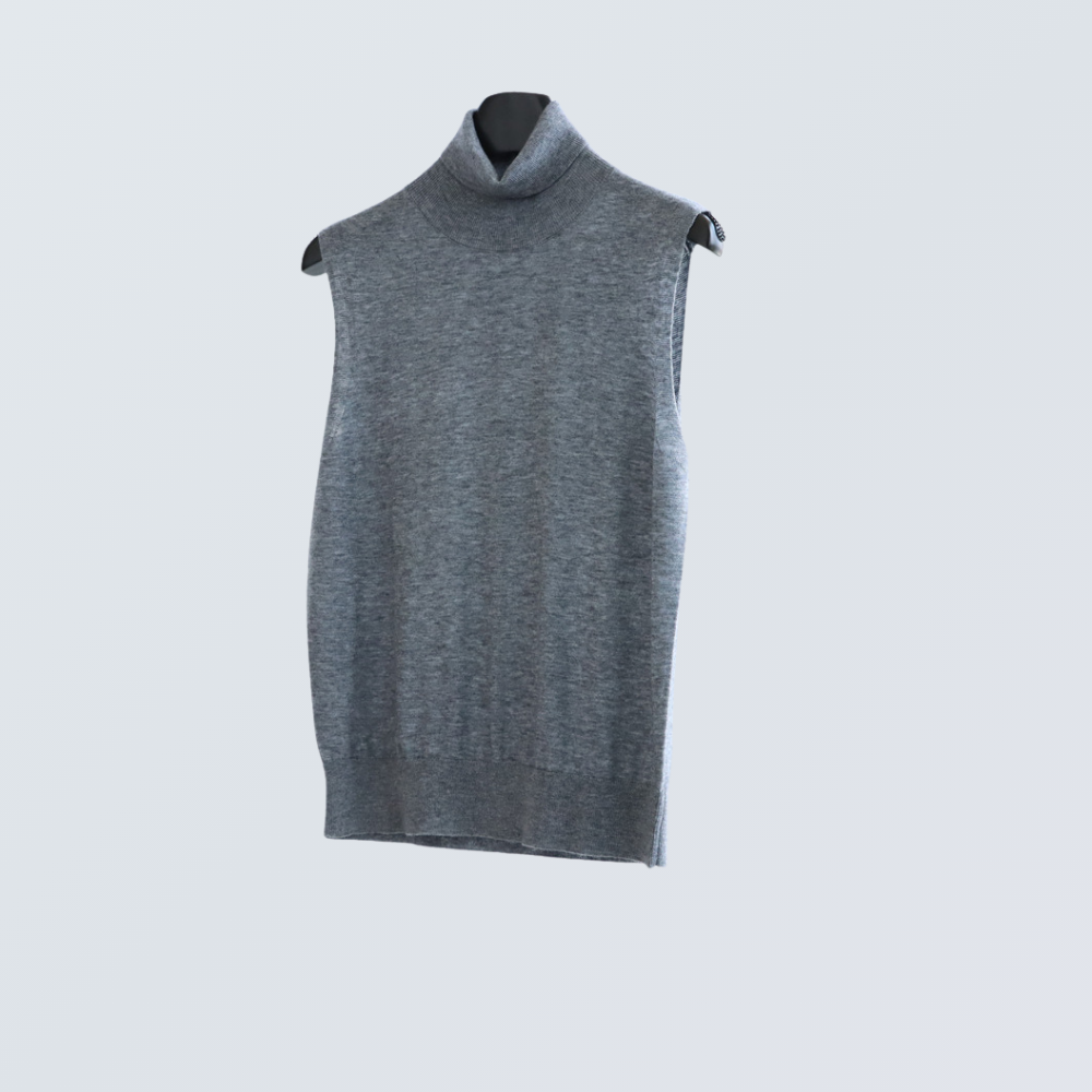 High Neck Wool-Blend Sleeveless Knit Top | 8 Colors
