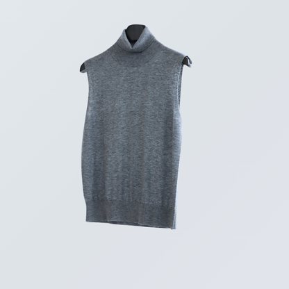 High Neck Wool-Blend Sleeveless Knit Top | 8 Colors