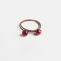 Cherry double strand hair tie