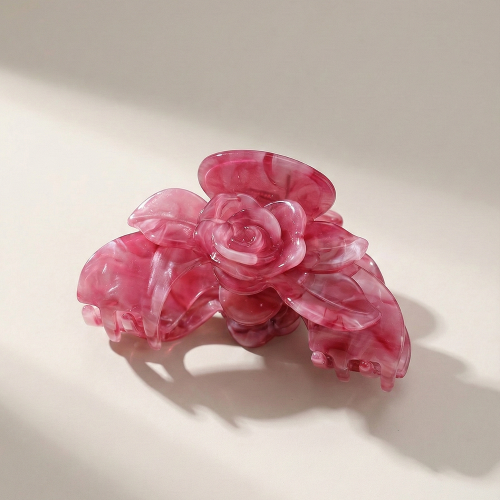 Acrylic Rose Hair Claw