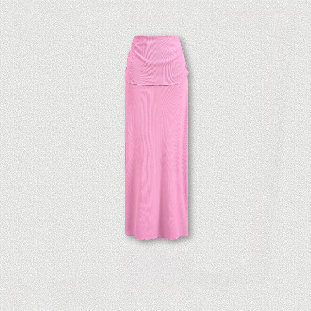 Curve stretchy hoodie skirt set | 5 color