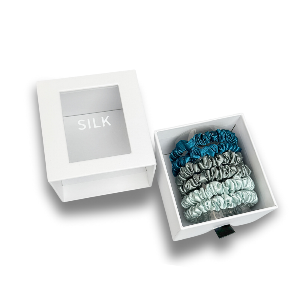 Lumière Silk Scrunchie Set – 6 Pack | Small