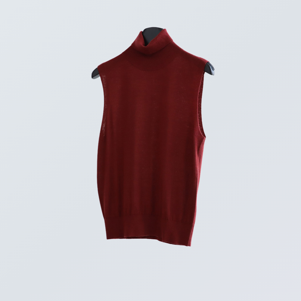 High Neck Wool-Blend Sleeveless Knit Top | 8 Colors