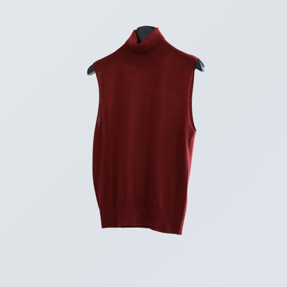 High Neck Wool-Blend Sleeveless Knit Top | 8 Colors