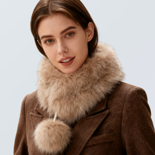 Reversible Fur Scarf with Magnetic Closure