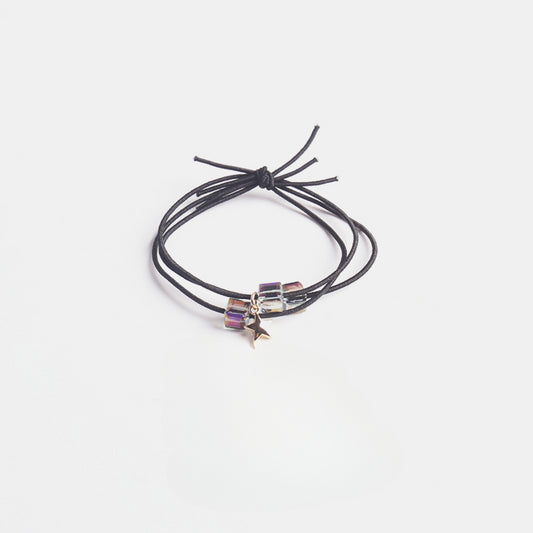 Starry sky three strand hair tie