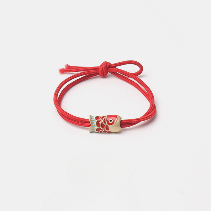 Red carp lucky bracelet hair tie