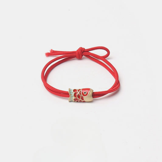 Red carp lucky bracelet hair tie