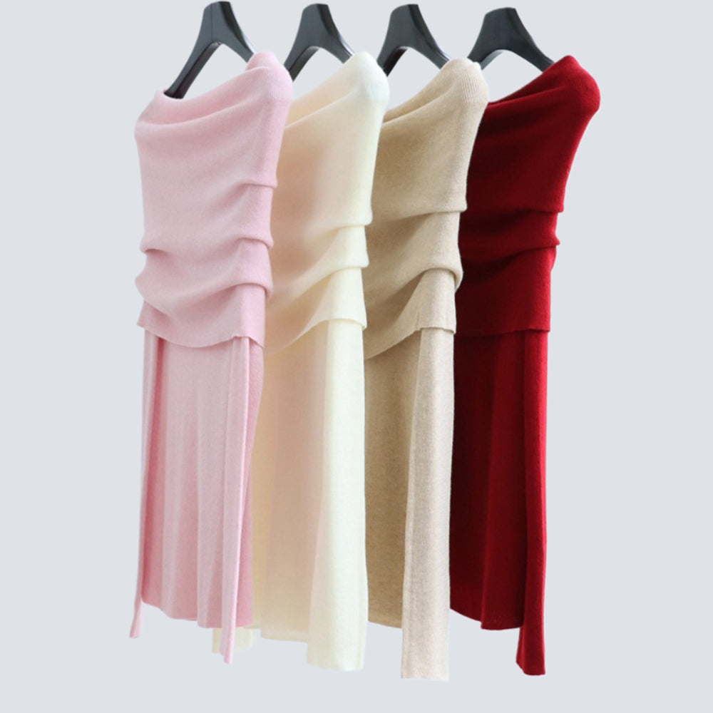 Off-Shoulder Wool-Blend Knit Top | 7 Colors